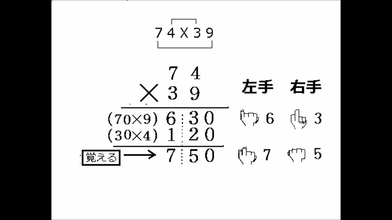 誰でもできる二桁x二桁掛け算の暗算術 Youtube