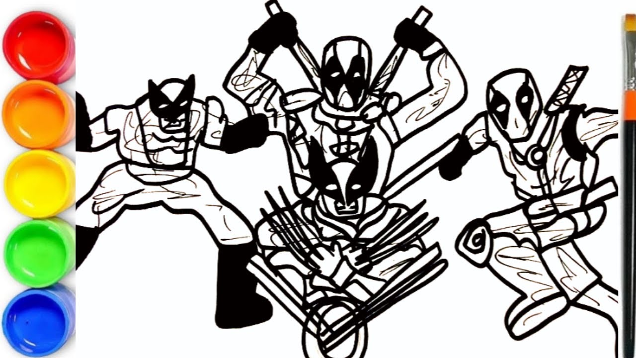 Deadpool and Wolverine Drawing | Drawing For Kids | How To Draw ...