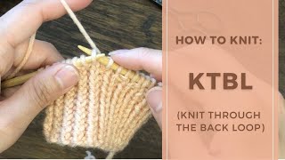 How to Knit KTBL | Knit Through the Back Loop (Continental)