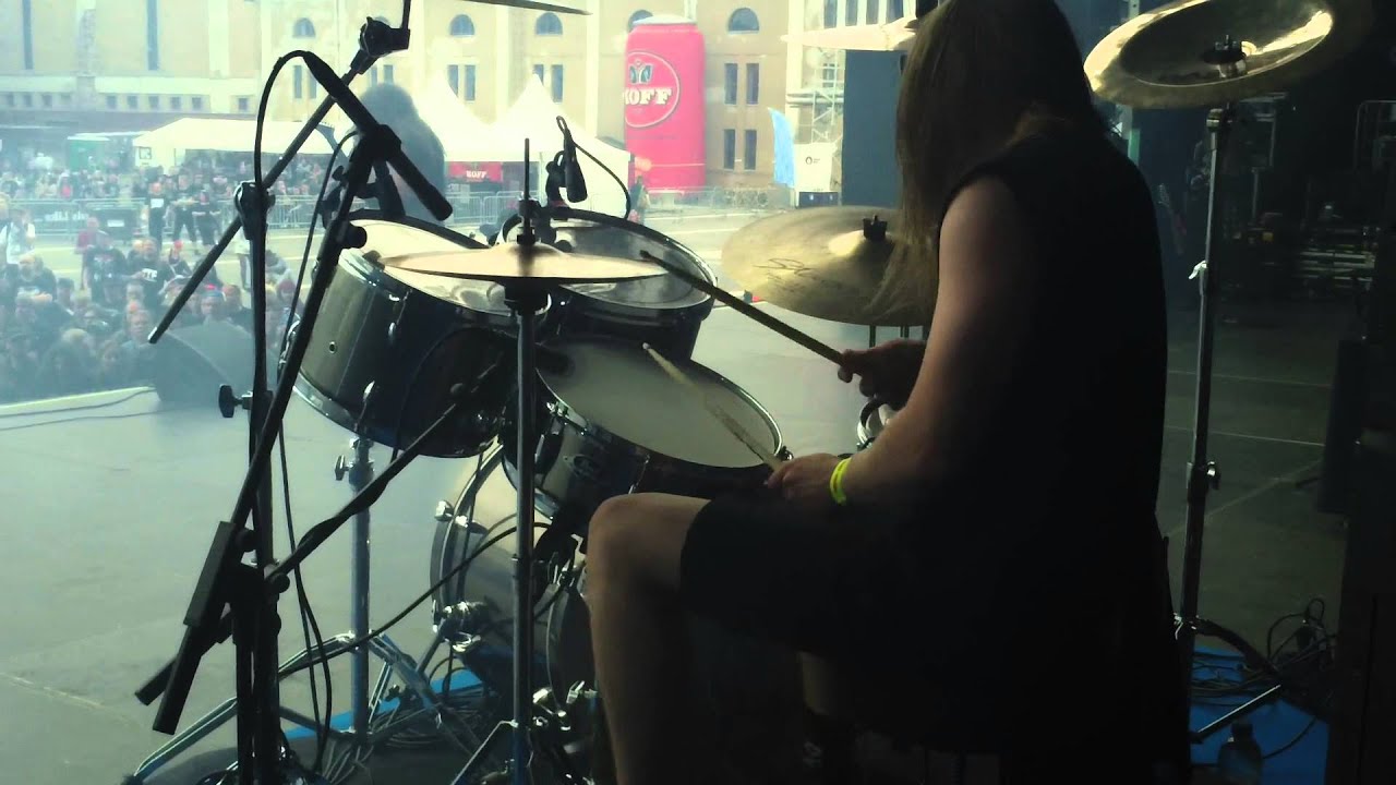 Pearl Artist Ossi Paananen/Lost Society - Braindead Metalhead Drum Cam @ Tuska 2013