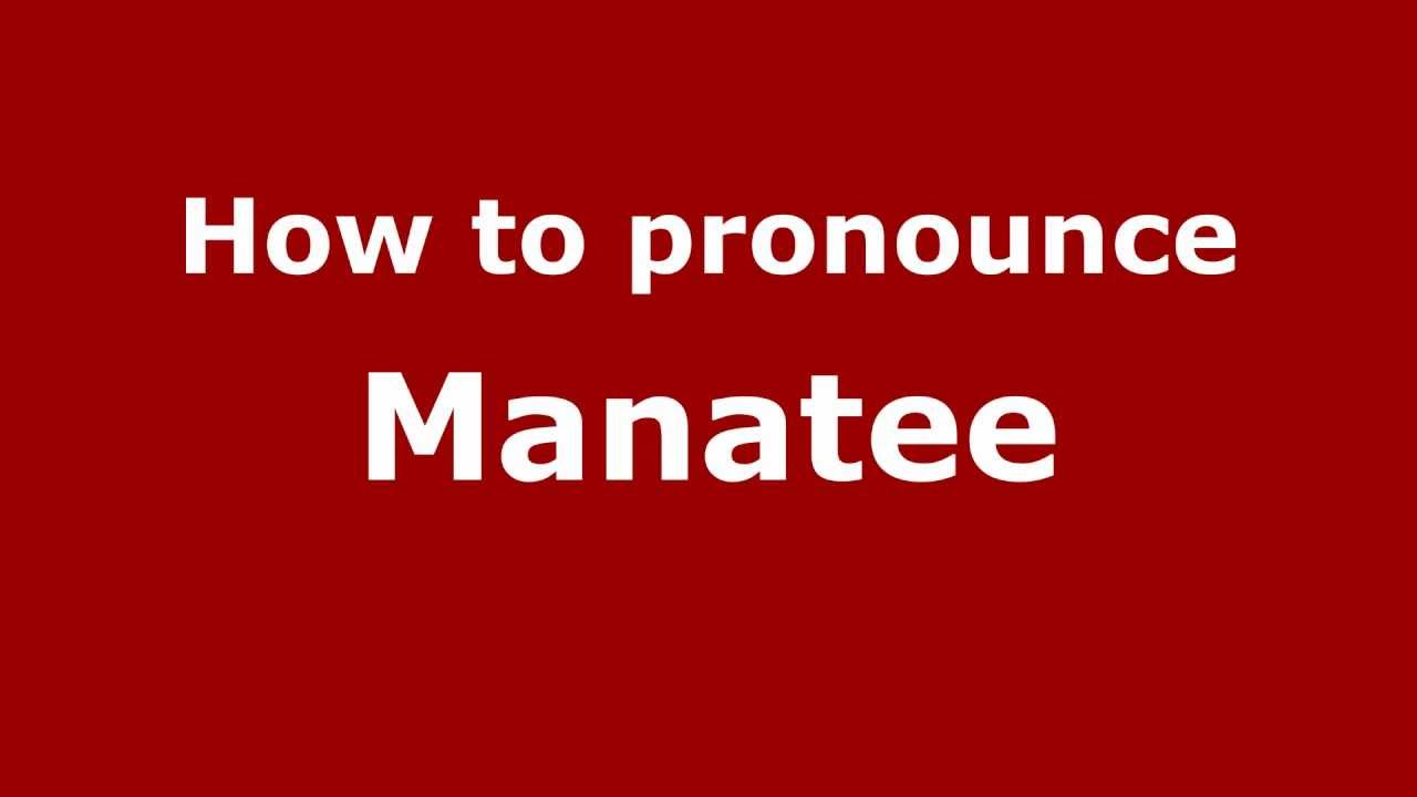 How To Pronounce Manatee - Pronouncenames.Com