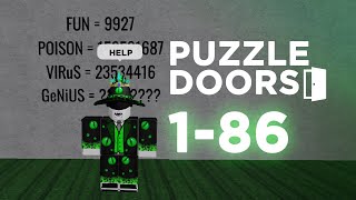 Roblox | Puzzle Doors 1-86 [Walkthrough & Explanation]