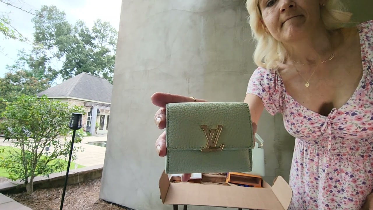 Unboxing LV Capucine Green Mini Wallet XS, Up And Away Bandeau