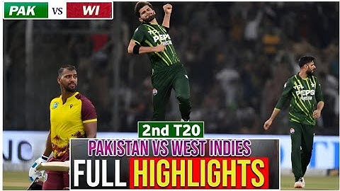 Full Highlights | Pakistan vs West Indies| 2ND T20 2025|| pak vs wi 2nd t20 match highlights .