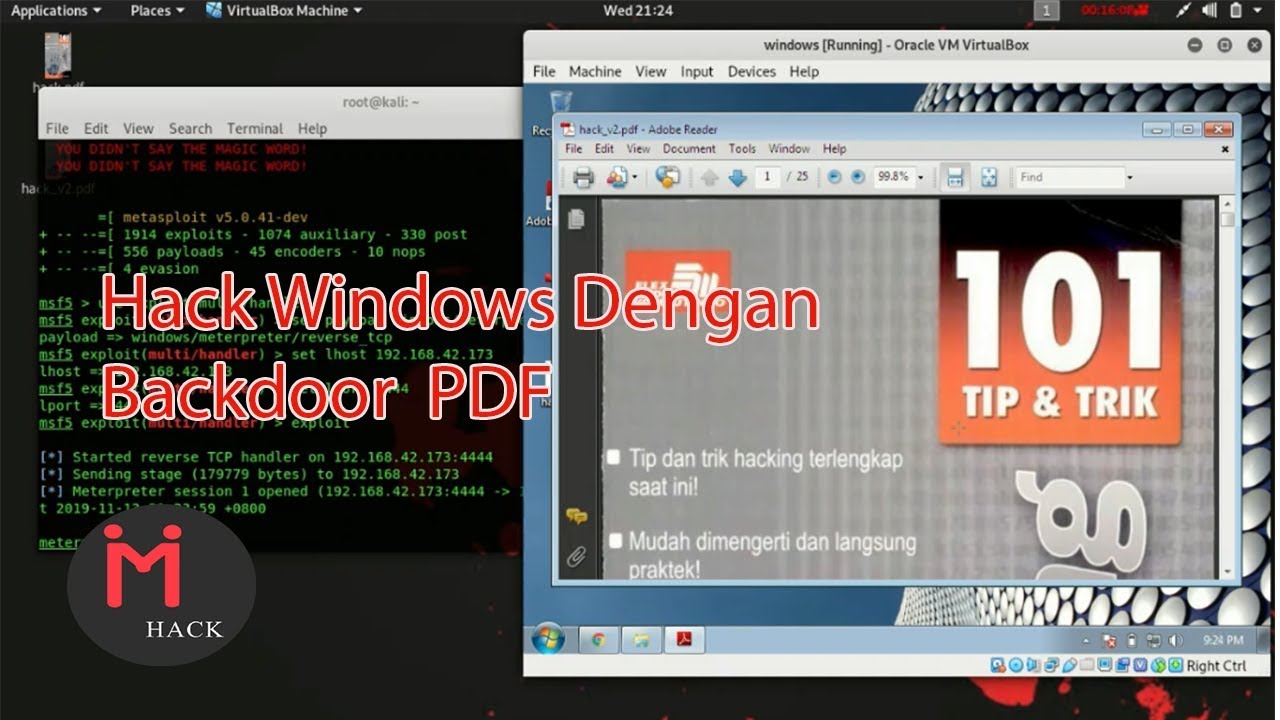 Hack Windows Dengan Cara Menyisipkan Backdoor ke dalam File PDF - YouTube