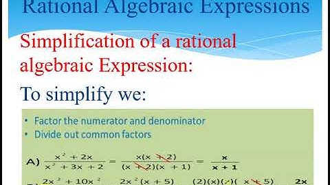 rational algebraic expression grade 8