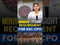 👁️ Minimum Eye Sight Requirement for SSC CPO | Eye Test for CPO Exam