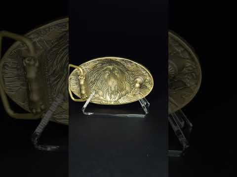 Пряжка для ременя чоловіча ЛЕВ на чоловічий ремінь Gorillas Accessories bb4, видео 2