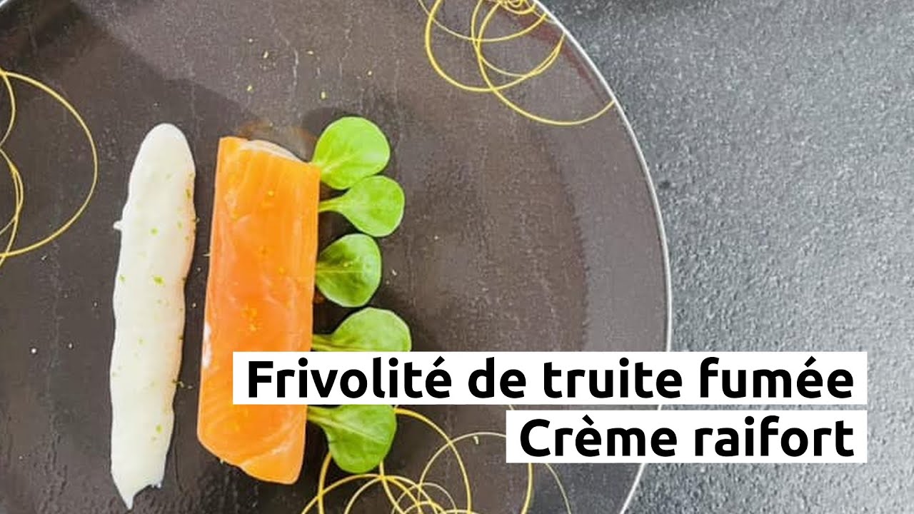 Frivolité de truite, crème de raifort