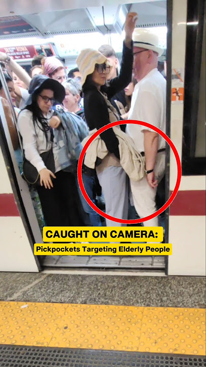🔴CAUGHT ON CAMERA: Pickpockets targeting elderly tourists! Must-Watch #TravelTips #Viral #Pickpocket