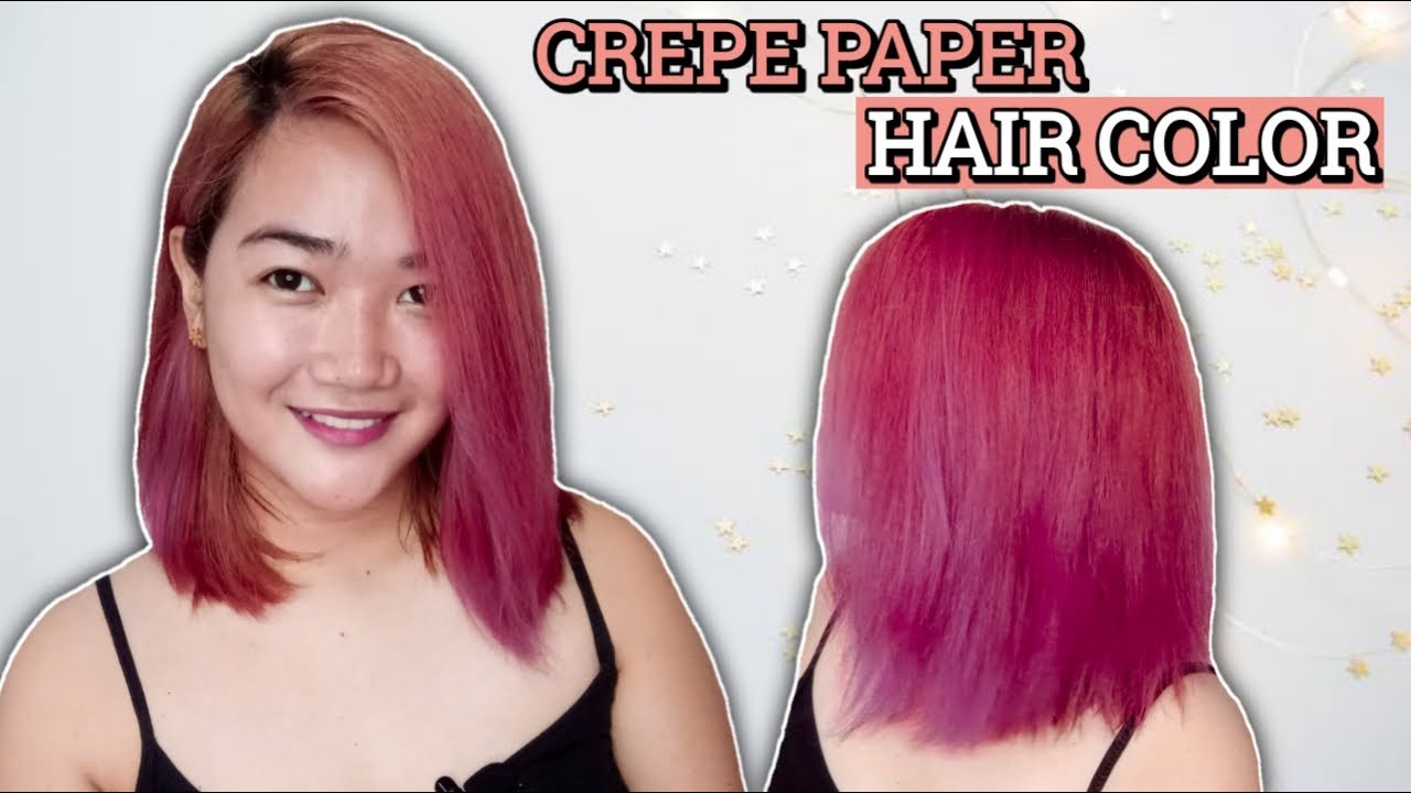 DIY RED VIOLET HAIR DYE USING CREPE PAPER! 8 PESOS LANG! Lyka Ramos