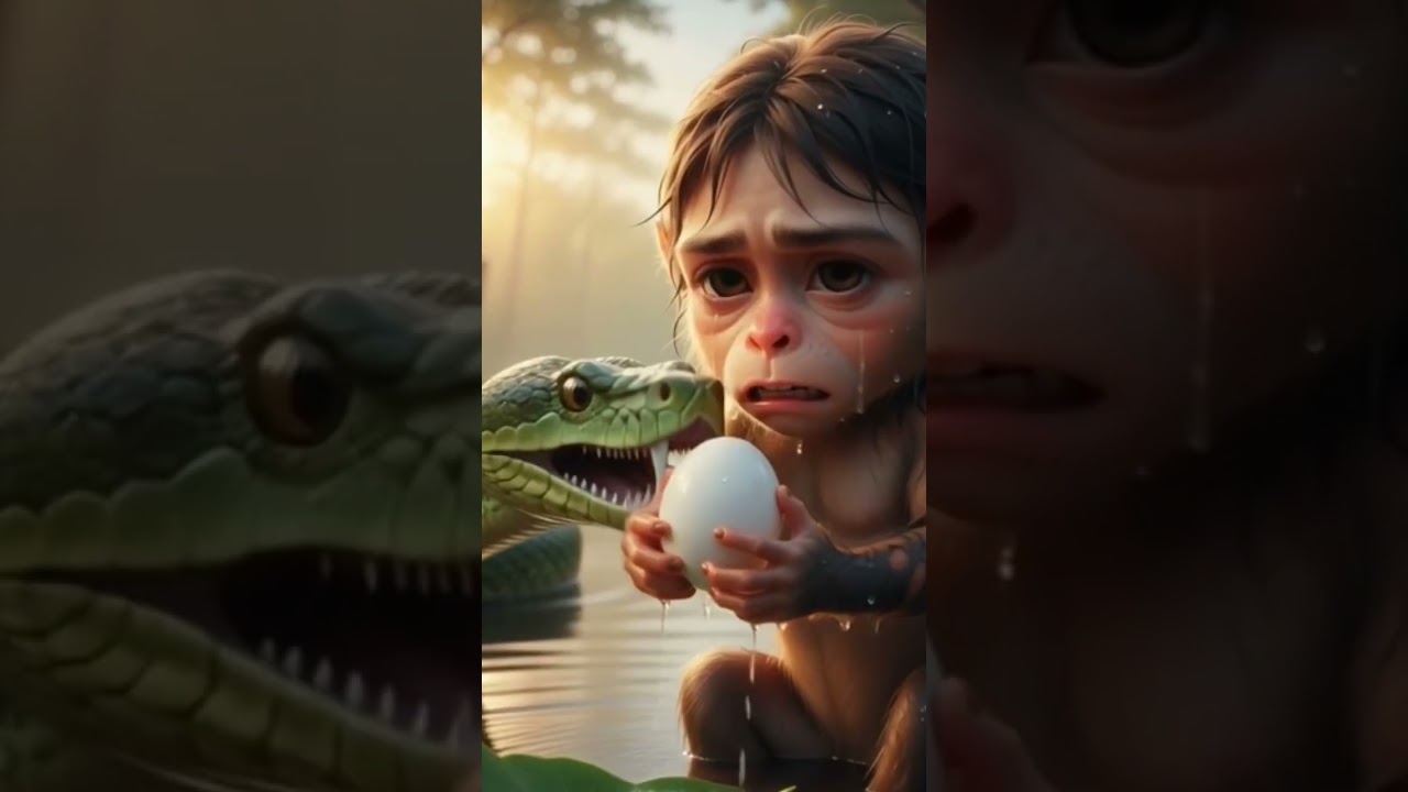 A Poor Baby Monkey Saved an Egg&hellip; What Happened Next Will Make You Cry 😭🐒 #Shorts #ShortsFeed