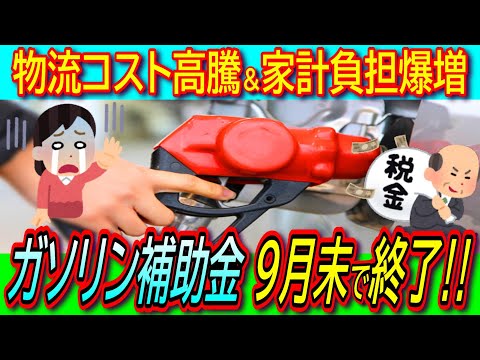 【悲報】ガソリン補助金9月末に終了！トリガー条項発動で25円引き下げ！ガソリン価格高騰で経済終了【暫定税率/インボイス/二重課税】