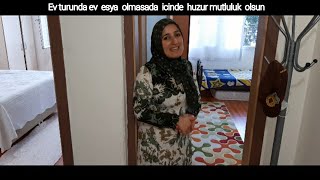 Evimiz kira esyalarim  cok guzel olmasa da icindeki huzuru yeter Ev turum #vlog