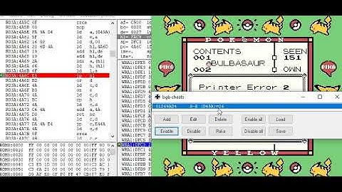 Game Boy Printer bad serial/opcode arbitrary/remote code proof of concept (Pokémon Yellow)