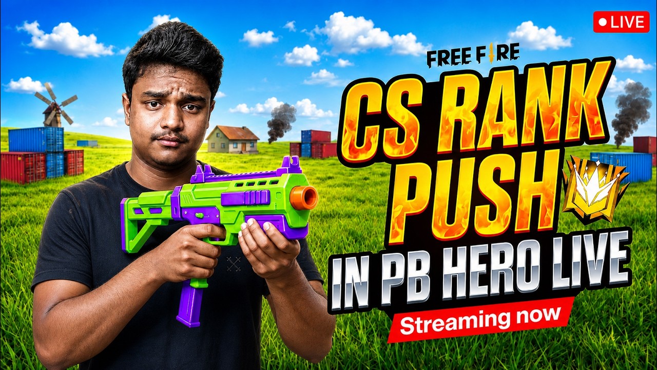 🔥 FREE FIRE LIVE | CS RANK PUSH IN PB HERO LIVE | HARD LOBBY FIGHTS 😈 ...
