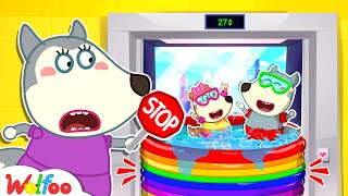 Stop, Wolfoo! Don't Build a Swimming Pool in the Elevator! Wolfoo Learns Good Manners for Kids