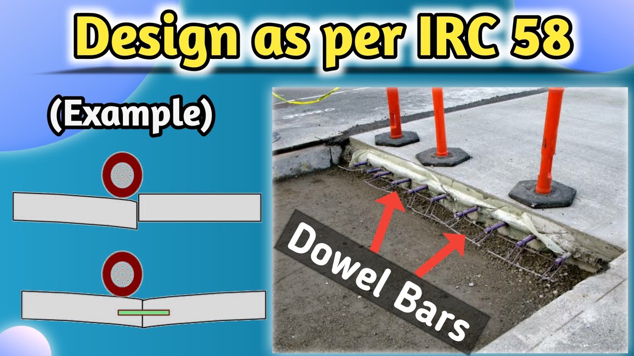 Design Of Dowel Bar IRC 58 Rigid Pavement Pavement Design YouTube Design Of Dowel Bar IRC 58 Rigid Pavement Pavement Design YouTube