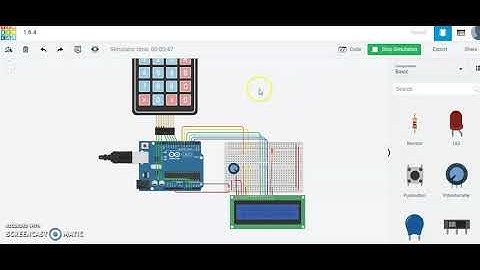 print keypad input on lcd using arduino || simulation
