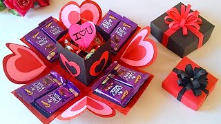 How To Make Explosion Box For Birthday/Anniversary/Valentine's Day/ Handmade Explosion Box Tutorial