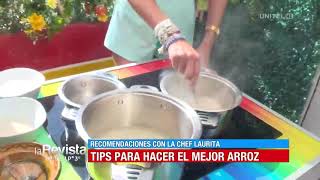 ¡La recién casada Sandra Alcazar quemó arroz en pleno programa en vivo!
