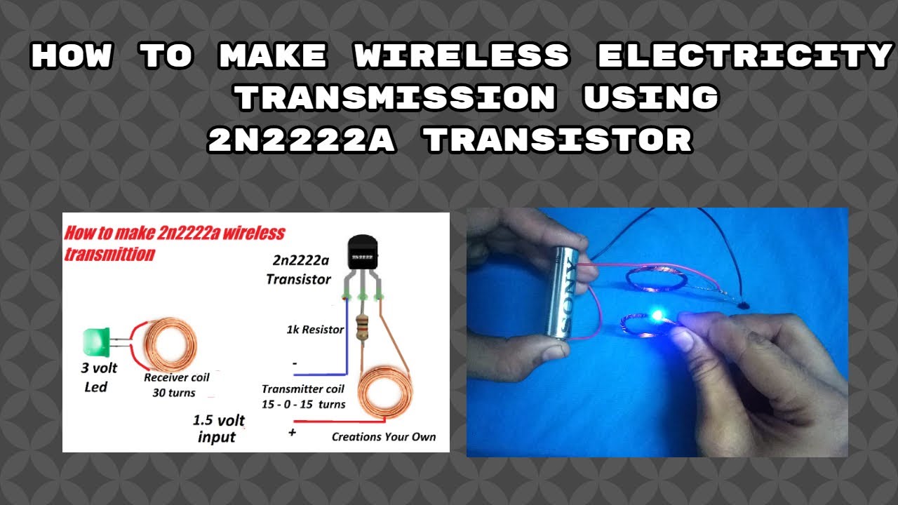 How to make Wireless Electricity Transmission Project using 2n2222a