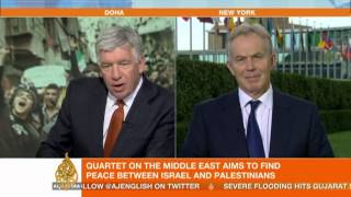 Blair discusses Middle East peace hopes