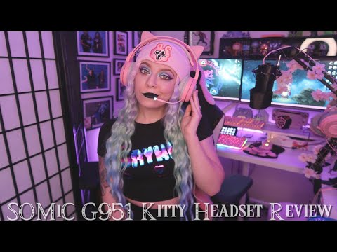 SOMiC G951 Pink Kitty Gaming Headset Review | W/ MIC TEST