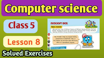 Class 5 Computer Q&A chapter 8 Microsoft Excel| Solved exercises|| Army Public School book
