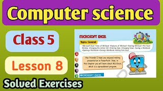 Class 5 Computer Q&A chapter 8 Microsoft Excel| Solved exercises|| Army Public School book