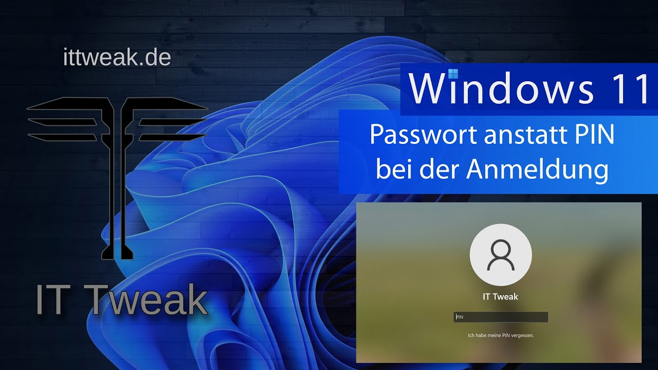 New Windows 11 - Passwort anstatt PIN bei der Anmeldung (Windows mit Microsoft Konto)