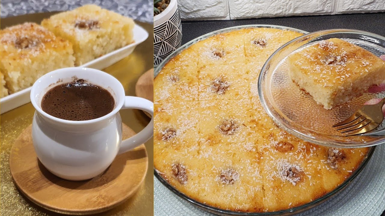 جربوها و ادعولي اطيب واضبط بسبوسه ذهبيه هشه و شهيه و كأنما كيك😁لازم تجربوها