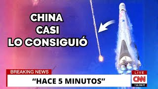 Cohete chino del tamaño del Falcon 9 casi logra aterrizar en su primer intento