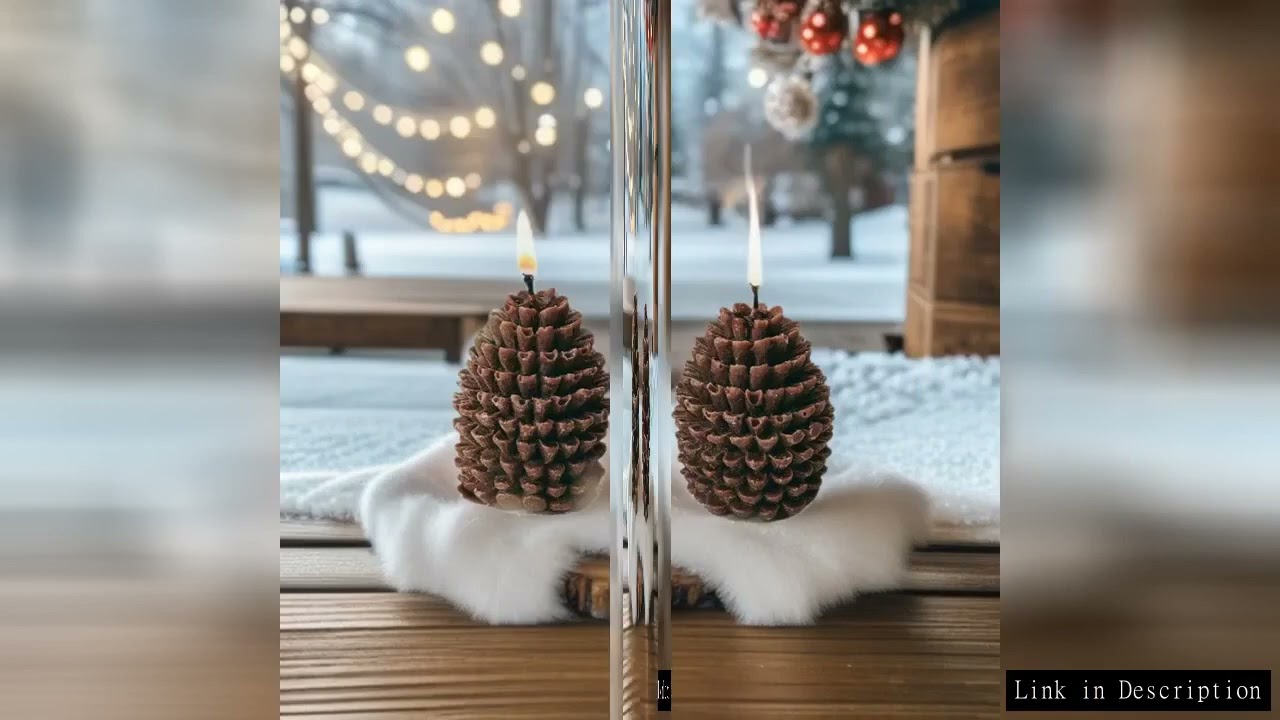 2/4PCS Christmas 3D Pinecone Candles Christmas Atmosphere Photography Arrangement Props Creative Hom