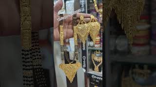 one gram gold plated mangalsutra Earrings set #ranihaar #imitationjewellery #bridaljewellery #viral