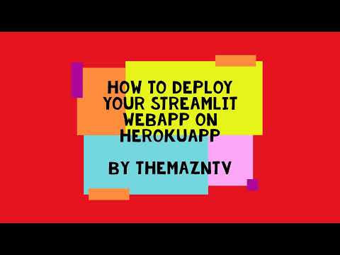 Deploy Your Streamlit Data/Web app to Cloud (Herokuapp) for free!