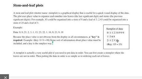 0201 2 1 Dotplot Stemplot Histogram