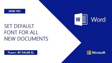 Microsoft Word: Set default font for new documents