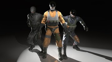 Game ready character "Sci-fi Zombie 02". Unreal Engine