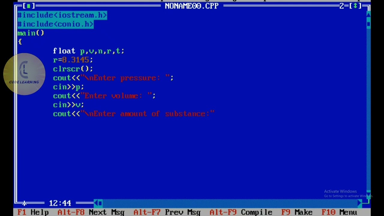 C++ | Physics 'find temperature using ideal gas law' | CodeLearning