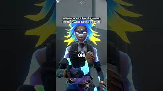 when you accidentally turn on the flash while taking a picture