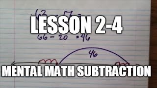 Lesson 2-4 Mental Subtraction Strategy