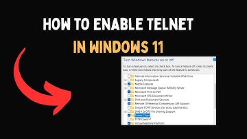 How to Enable Telnet in Windows 11