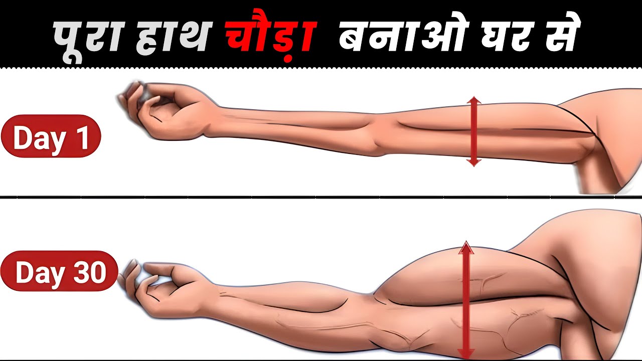 पूरे हाथ चौड़े बनाएं घर से | Biceps, Tricep, Forearms Workout at home | Big arms workout at home