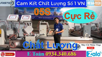 Máy làm nhôm kính giá rẻ - Máy cắt nhôm xingfa 2 đầu 05s cao cấp - 0934340686