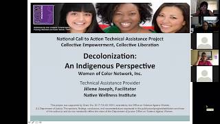 Webinar: Decolonization: An Indigenous Perspective Webinar