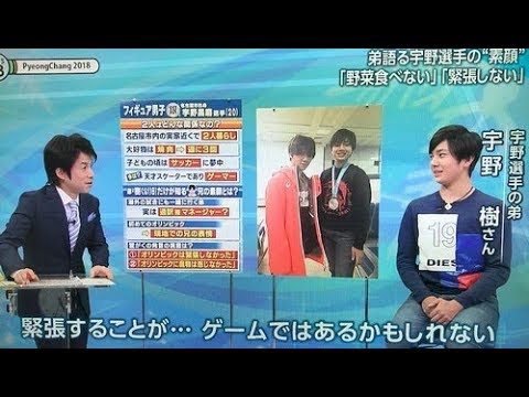 生出演 宇野昌磨のイケメンモデルの弟 宇野樹がニュースに生出演 イッポウ 18年2月 平昌オリンピック Shoma Uno Shoma Uno S Younger Brother Youtube