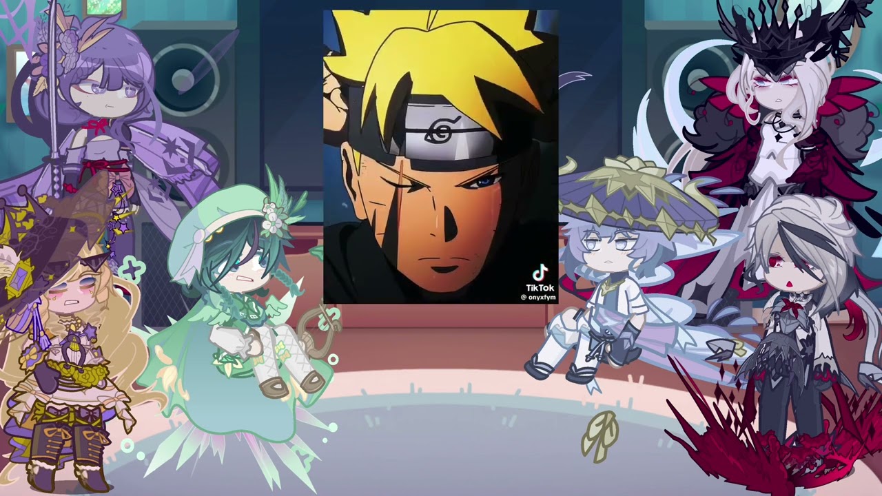 Genshin impact react to aether as boruto | naruto shippuden | sasuke | Gacha life