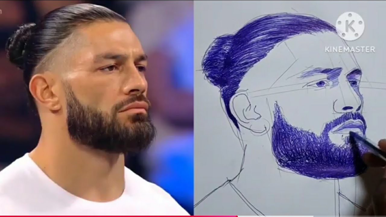 DRAWING ROMAN REIGNS | WWE's Big Dog Portrait