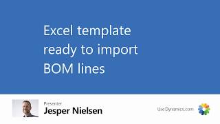 ENG19072305 Excel Template ready to import BOM Line